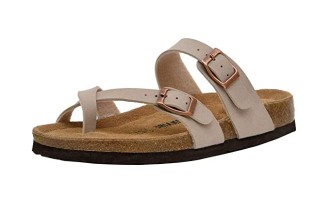 Women's Cushionaire Luna Cork footbed Sandal with +Comfort